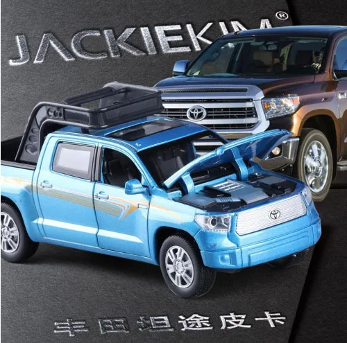 Высокое качество 1:32 Масштаб Toyota Tundra пикап грузовик сплав автомобиль металлическая модель игрушки потяните назад мигающие Детские игрушки Подарки