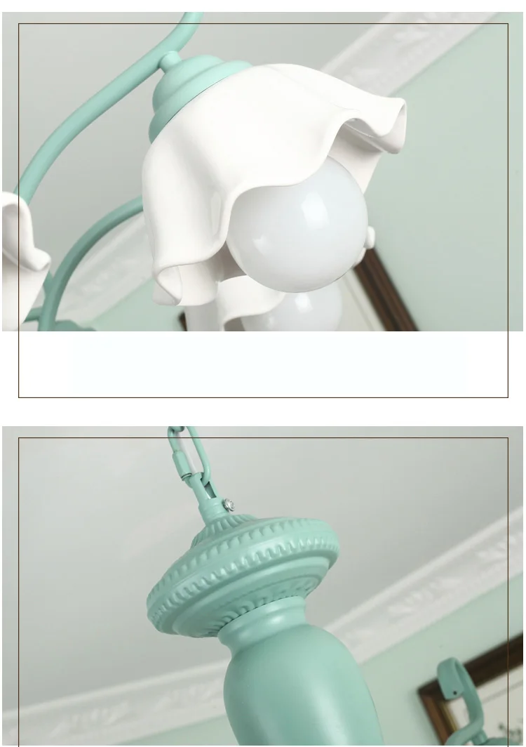 Artpad современный дачный цветочный абажур Hanglamp розовый зеленый белый скандинавский подвесной светильник для спальни гостиной Кабинета светодиодный