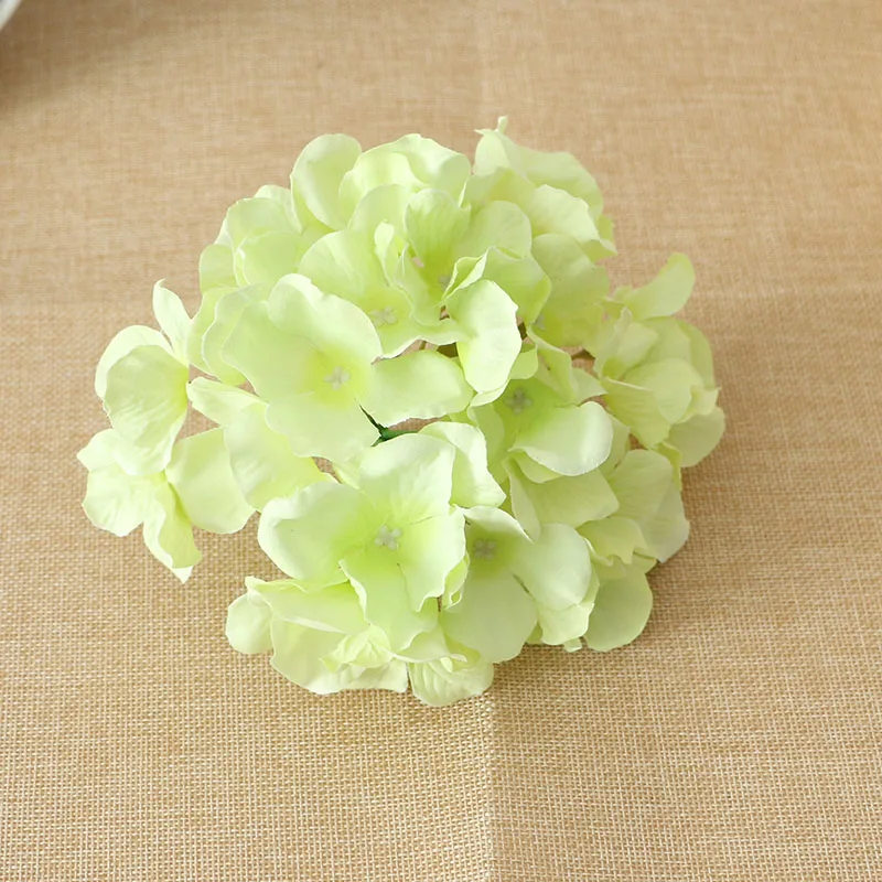 Green 25 шт. DIY Искусственные головки цветов Гортензия пион шелковые свадебные цветы цветочные стены фон для отеля фоновое украшение - Цвет: Green