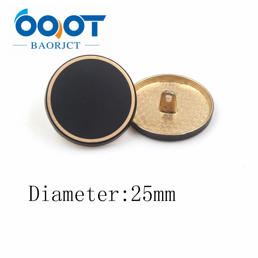 OOOT BAORJCT A-19512-543 10 шт./лот 25 мм Высококачественная золотая металлическая кнопка