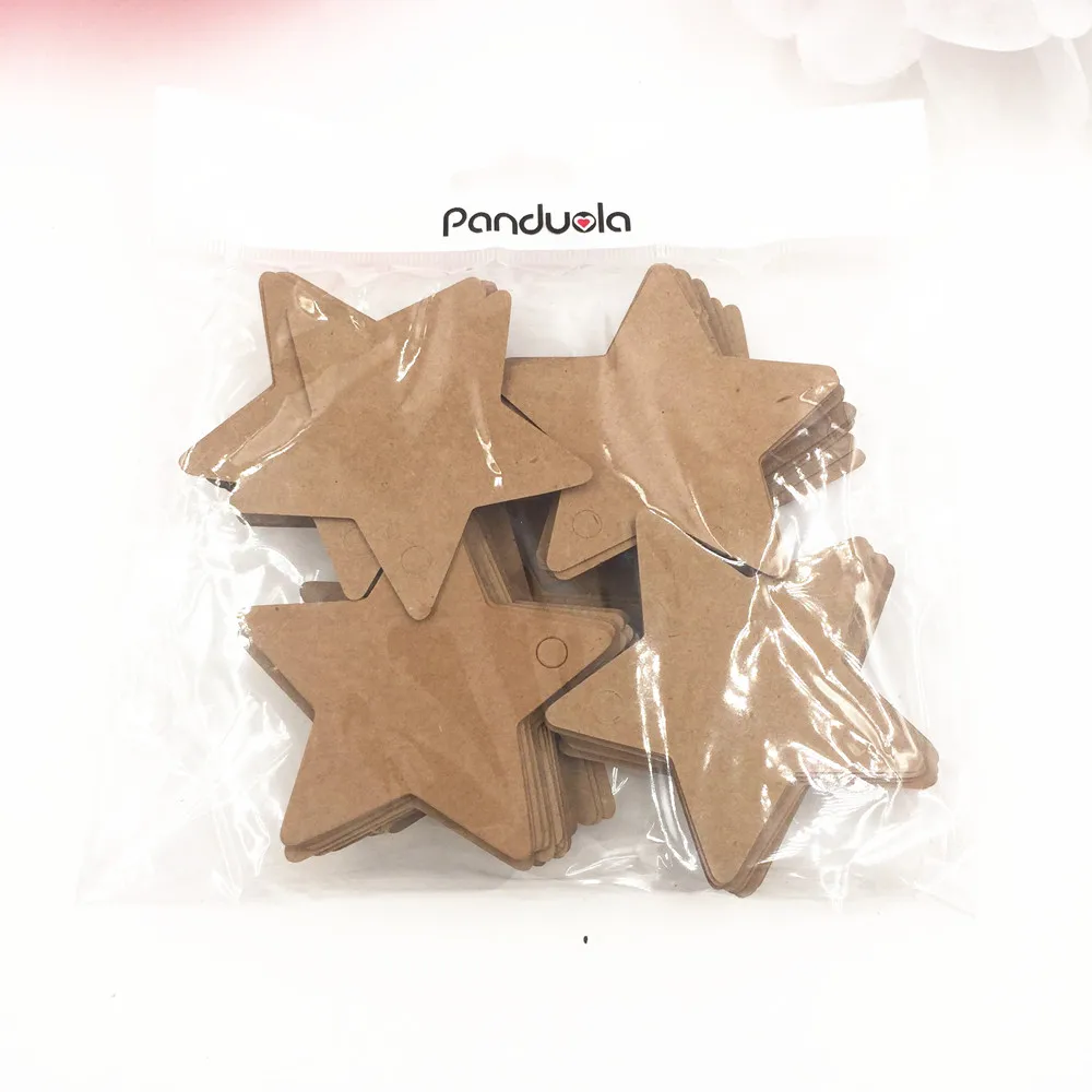 100 шт Звезда крафт бумага этикетка Свадьба Рождество Хэллоуин партия пользу цена
