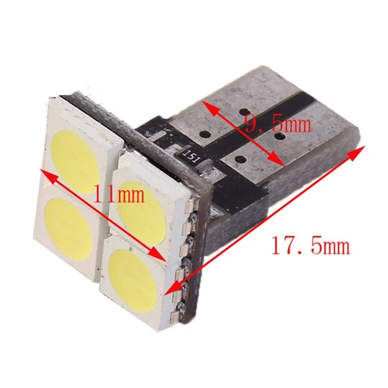 KEYECU 50X Canbus без ошибок Белый T10 Клин 5050 4SMD168 194 W5W внутренняя Светодиодная лампа