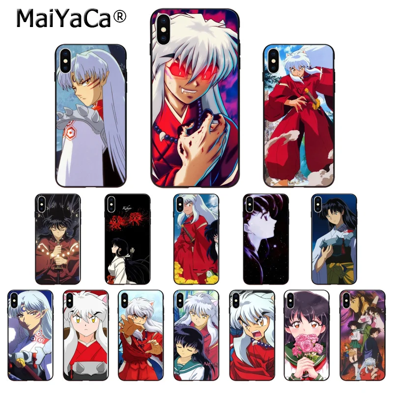 Силиконовый чехол MaiYaCa Anime Inuyasha для iPhone X XS MAX 6 6s 7 7plus 8 8Plus 5 5S SE XR | Мобильные телефоны
