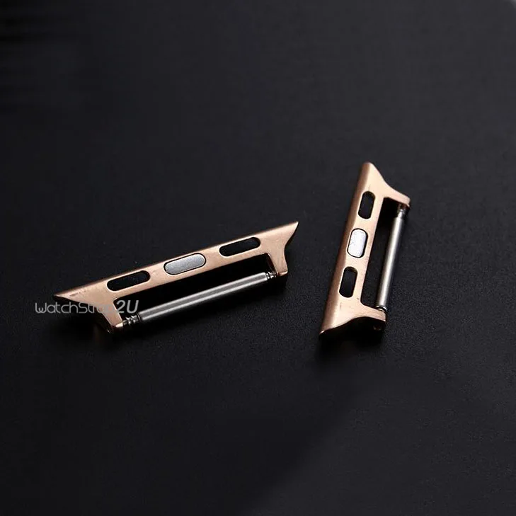 2 шт. серебристый черный золото Rosegold часы ремешок адаптер 38 мм 42 для Apple Watch iwatch