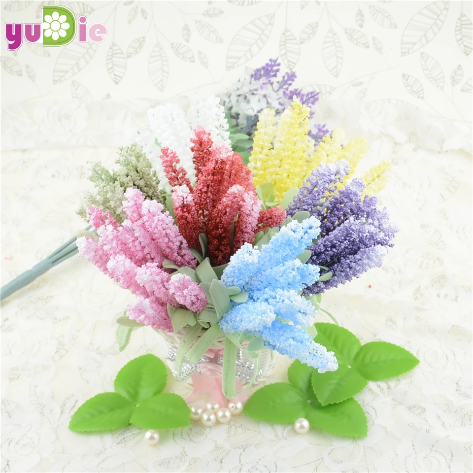 10 шт. Искусственные цветы Букет Искусственный цветок Лаванда декоративные