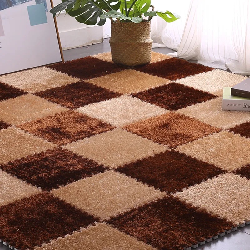 EVA пена DIY коврик головоломка длинные волосы ворсинок лохматый ковер плюшевый