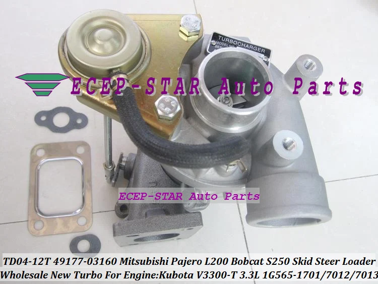 Бесплатная доставка TD04 49177 03160 1G565 17013 турбо для Mitsubishi Pajero L200 Kubota Bobcat S250 мини