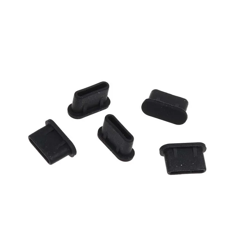 5pcs Dustproof Cover Cap Jack Charger Plug Type-C Port Anti-dust For Mobile Phone Anti-Breaking Cable Protector dust plug