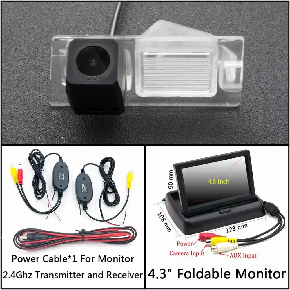 C Wireless 4.3inch F HD 1280*720 резервная камера заднего вида Камера для Jeep Cherokee KL 2013 Стоянкы Автомобилей Автомобиля ЖК-дисплей зеркальный монитор - Название цвета: C Wireless 4.3inch F