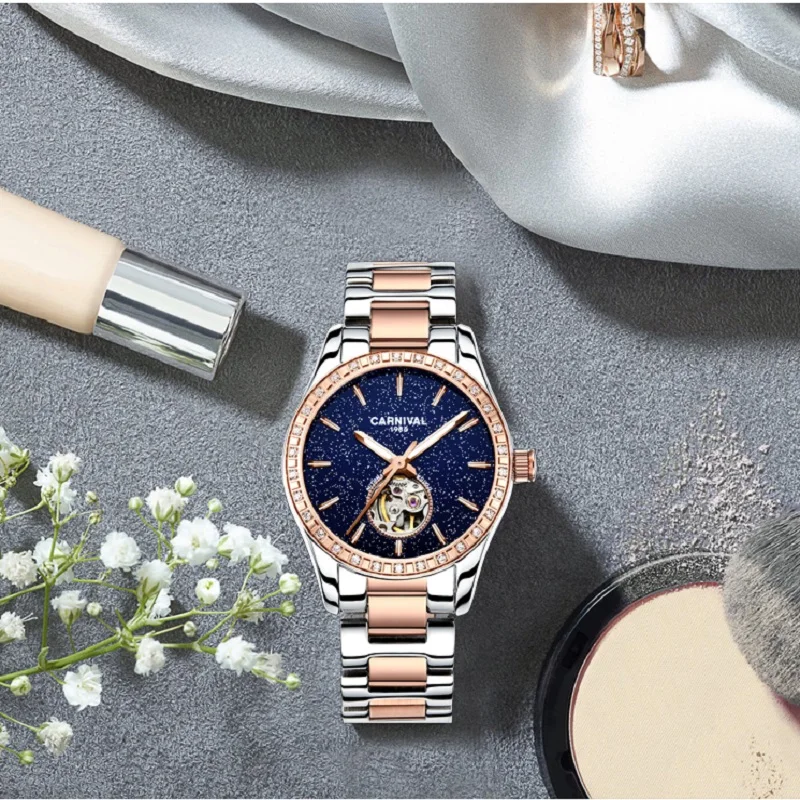 Роскошные Механические часы Montre femme 2018 женские карнавальные автоматические с