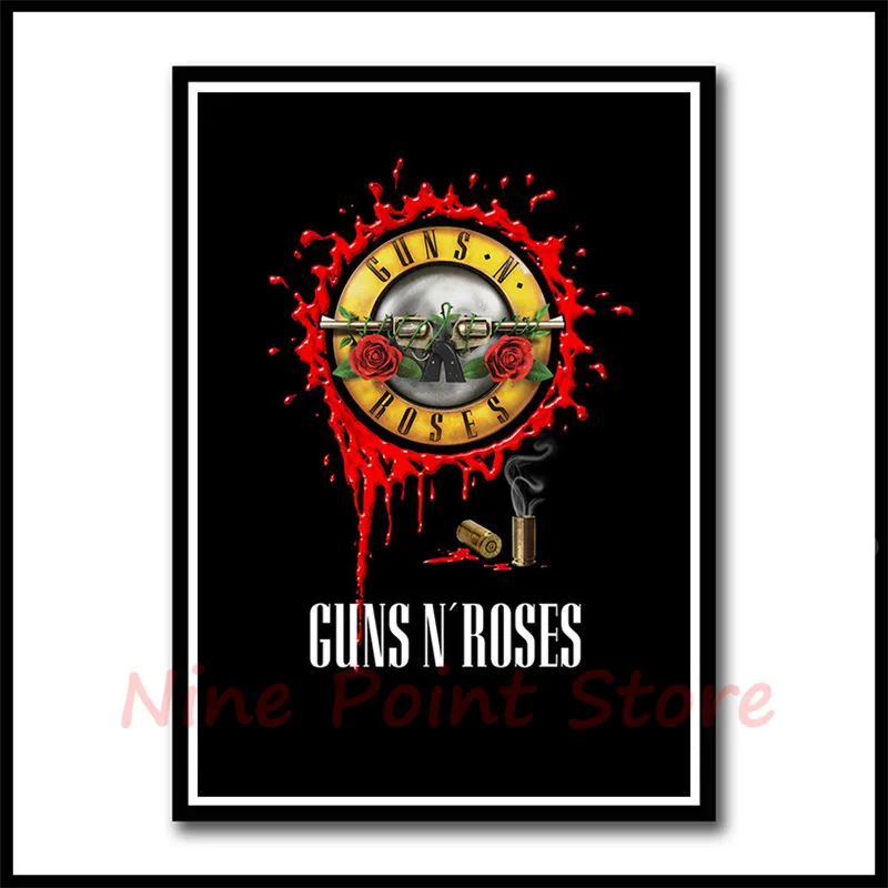 Рок-группа guns N' Roses белая бумага с покрытием плакат рокеры декоративная живопись плакаты настенные стикеры бескаркасные - Цвет: Фиолетовый