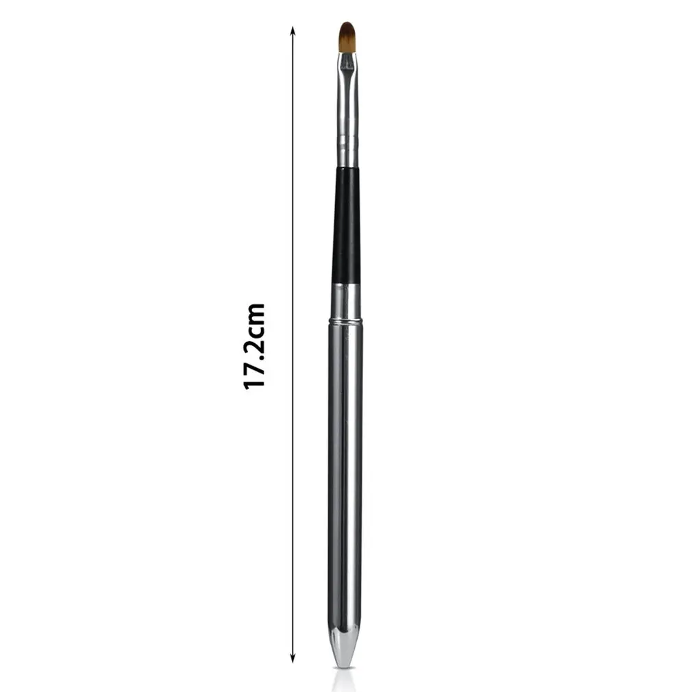 Collapsible Portable Lips Makeup Brush Pen Aluminum Handle Cosmetic Lipstick Lip Gloss With Protect Cap | Красота и здоровье