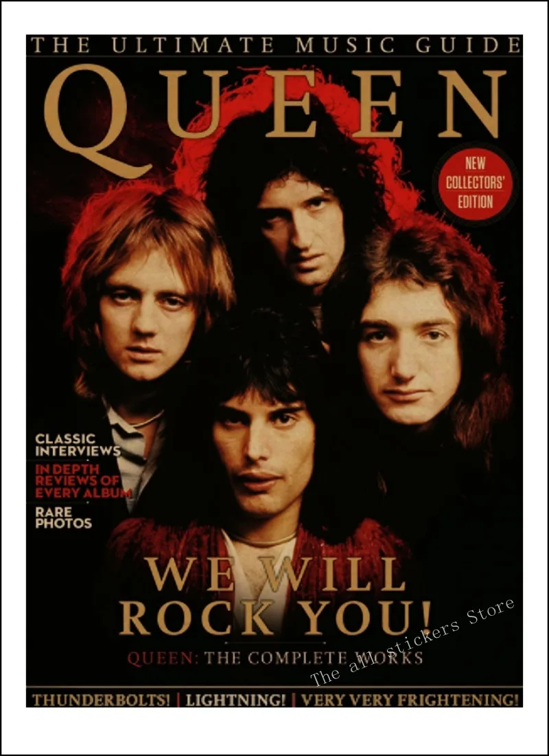 С группой Queen музыкальный крафт Бумага плакат Винтаж высокое качество печатным рисунком основа декоративная настенная живопись Стикеры/910