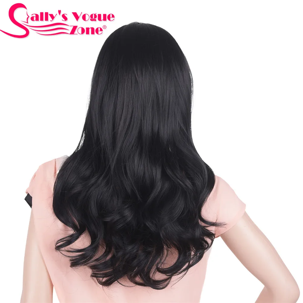 T1B/светло-серый Sallyhair термостойкие 24 дюймов длинные волнистые косплей синтетические парики 280 г Омбре черный серый фиолетовый парик без кружева для женщин - Цвет: T1B/светло-серый