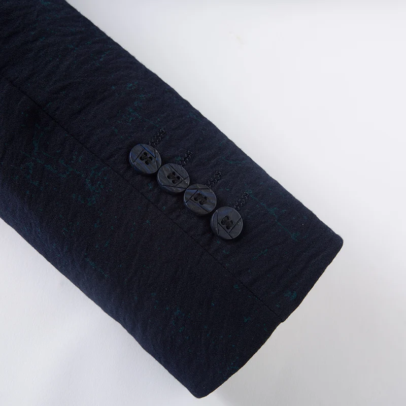 

JZ CHIEF Casual Blazer Masculino Slim Fit Suit Jacket Men Printed Blazer Jacket Fashion Stage Blazer Elegant Jacket Suits Blue