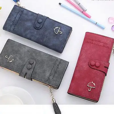 Новинка 2017 Модный женский Кожаный Клатч с кисточками кошелек на молнии и