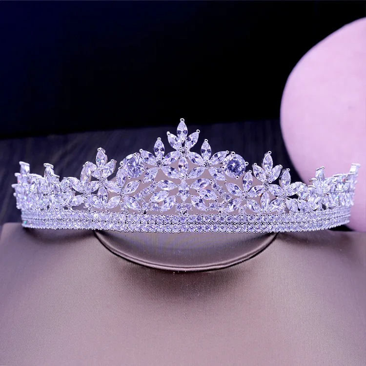 Кристаллы SLBRIDAL стразы из медного сплава с фианитами свадебная тиара для невесты