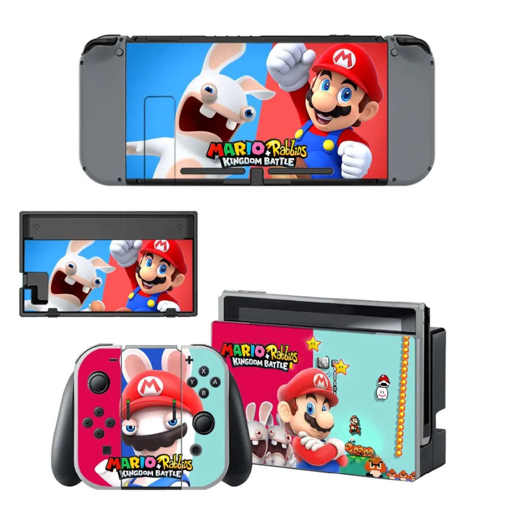 Марио + Rabbids Королевство битва Наклейка виниловая кожа для Nintendo переключатель NS