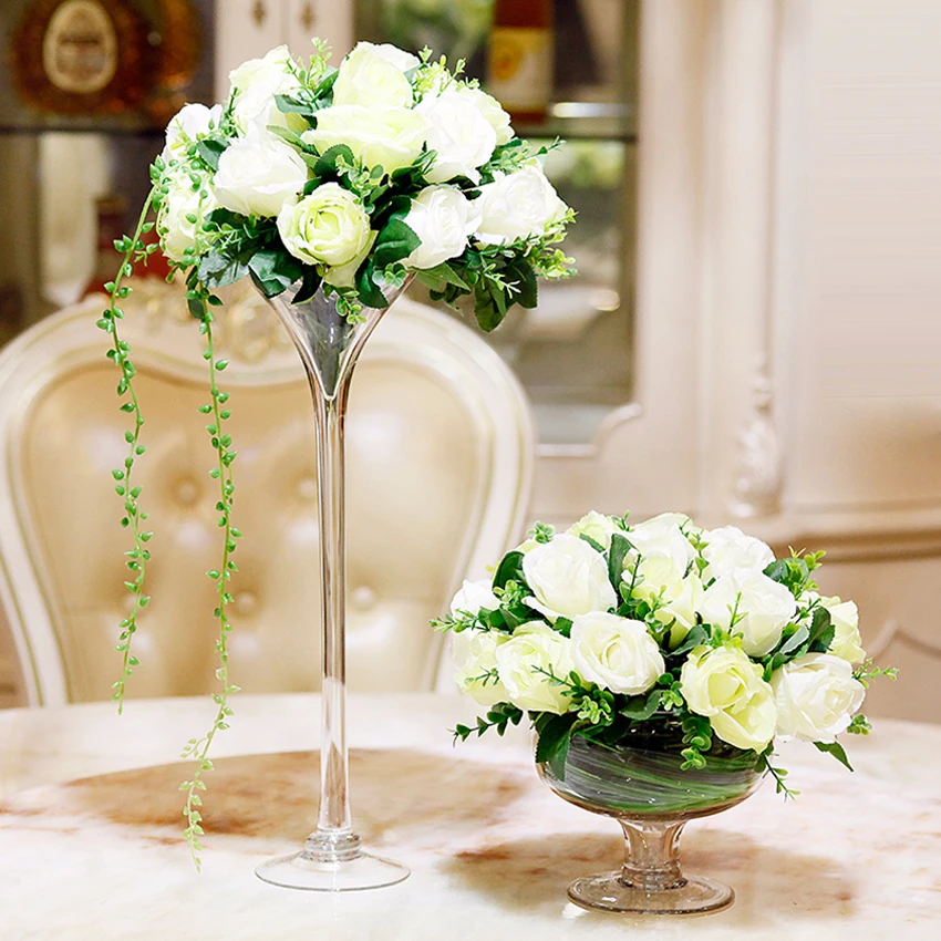 Модная креативная стеклянная ваза для шампанского гидропоники модные домашние