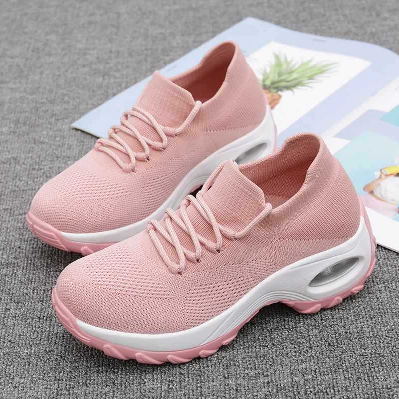 Лидер продаж tenis feminino осень Для женщин теннисные туфли новые дышащие туфли на плоской платформе кроссовки тренажерный зал на свежем воздухе спортивные одноцветные носки обувь