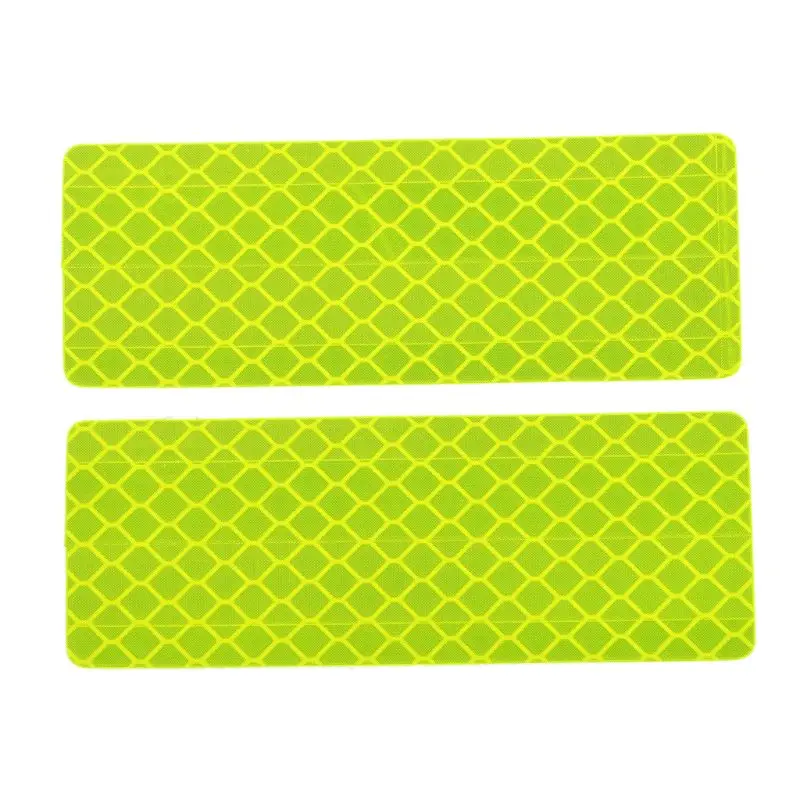 Yellow green L Новинка, 2 шт., автомобильные Светоотражающие предупреждающие полосы, лента для автомобильного бампера, светоотражающие полосы, безопасные светоотражающие наклейки, наклейки для автомобиля - Цвет: Yellow green L