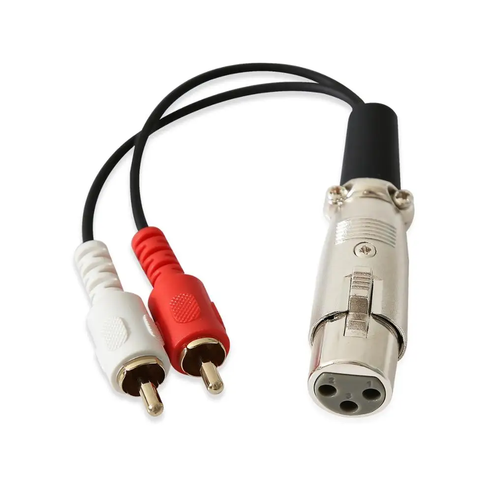 Onvian XLR Женский двойной RCA 2 штекер Y сплиттер адаптер конвертер кабель для DV камеры