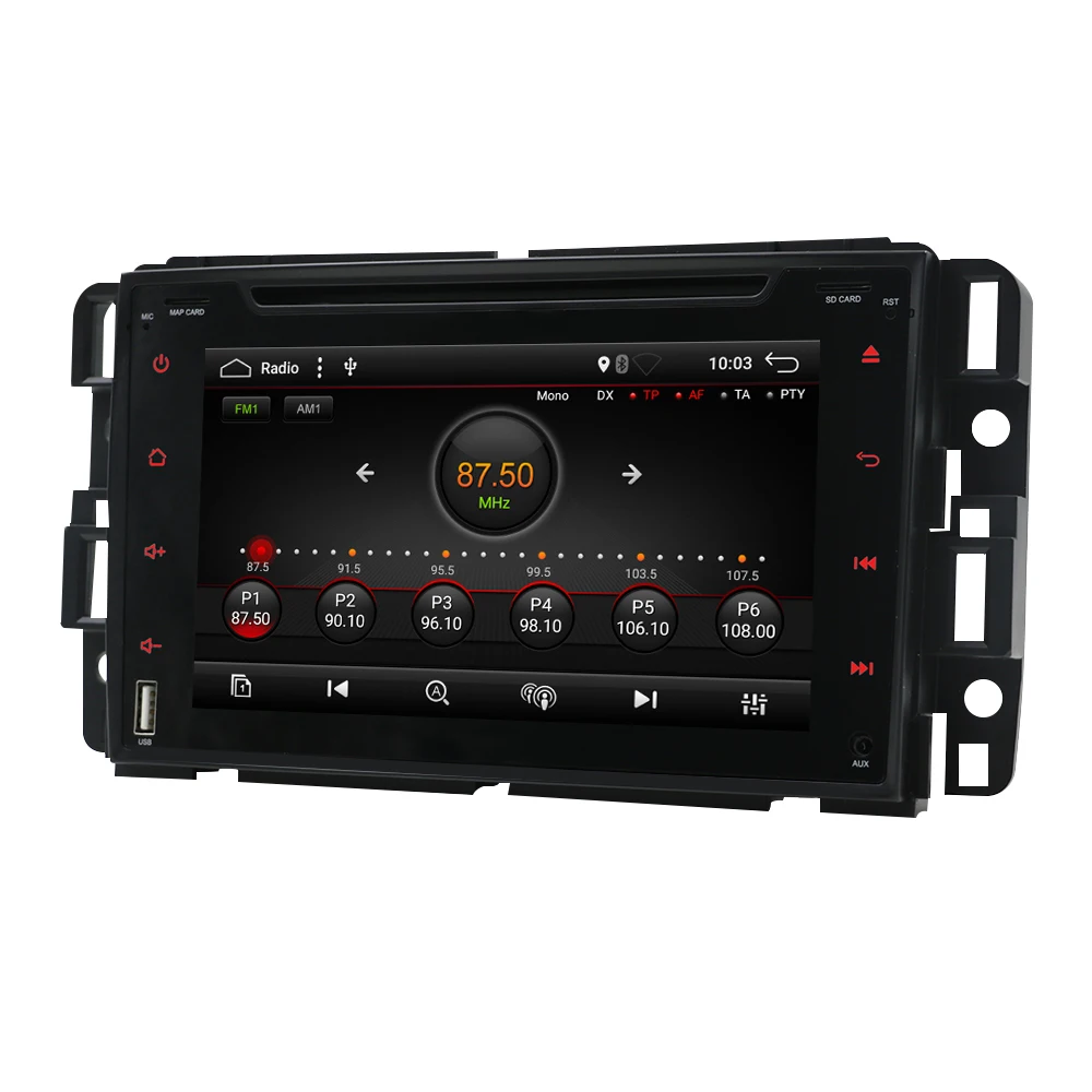 Eunavi 7 'ɲ Din Android 8 1 автомобильный dvd-плеер Радио Стерео GPS для GMC Yukon Tahoe Acadia Chevrolet