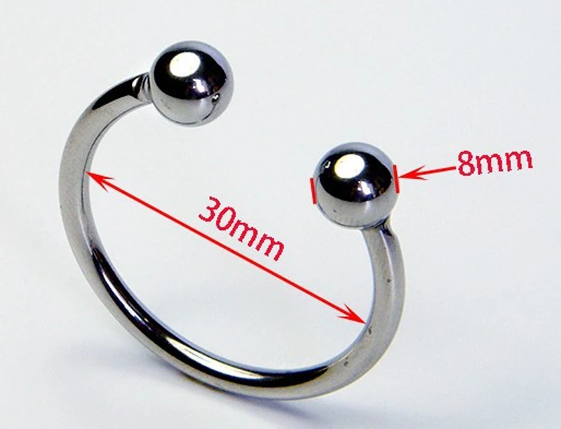 Мужской ремень верности кольцо из нержавеющей стали с двумя шариками 30 мм