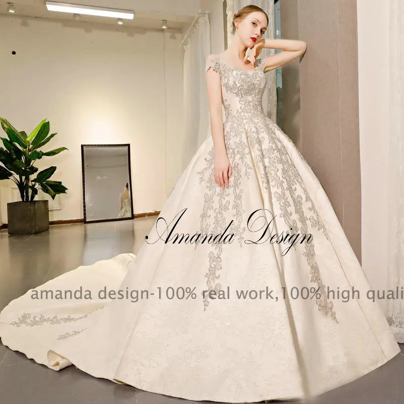Свадебное платье с кружевной аппликацией Amanda Design vestidos elegantes de fiesta|Свадебные
