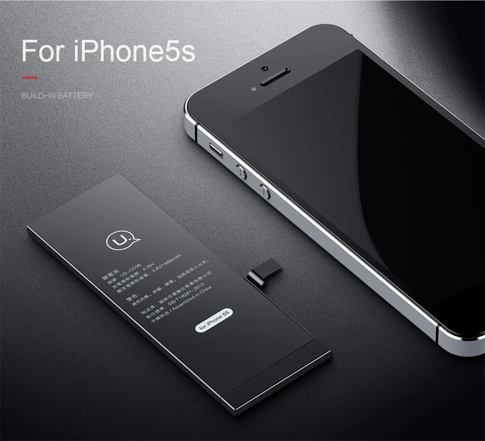 Для iphone 5S Батарея USAMS оригинальный мобильный телефон литиевых Мощность для iphone5s