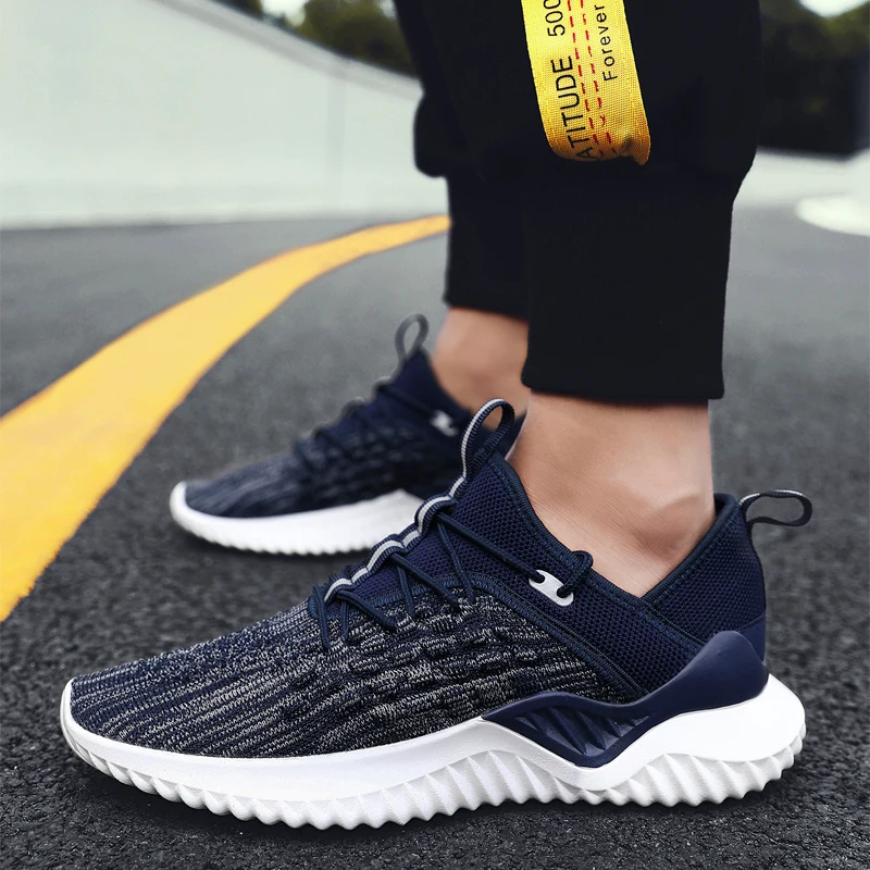 Новинка 2019 стильные дышащие мужские удобные сетчатые кроссовки мужская