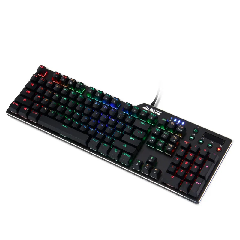 Механическая игровая клавиатура RGB с подсветкой проводная из сплава 104 клавиш