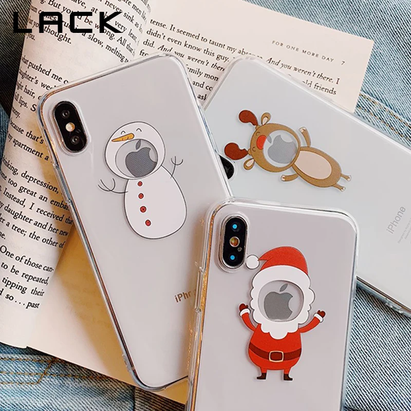 Отсутствие Санта Клаус Лось Снеговик чехол для iphone XS Макс крышка милые