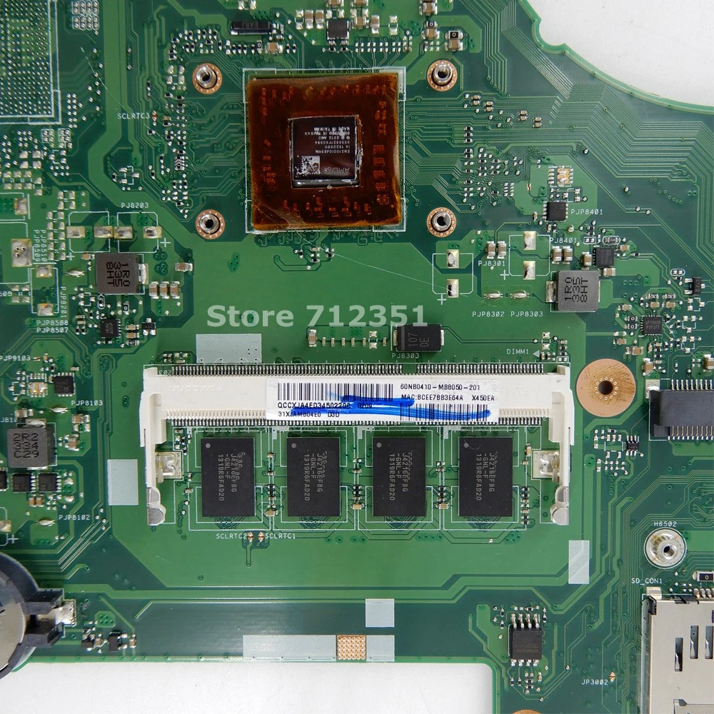 X450EA с процессором AMD 4 Гб RAM материнская плата REV 2 0 для Asus X450E X450EP X452EA X452E A452E