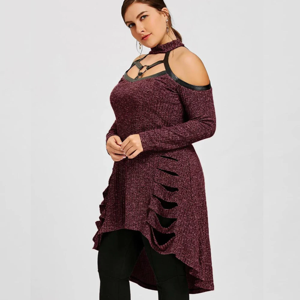 Женское трикотажное платье свитер с открытыми плечами и лямкой на шее|dress tunic|tunic