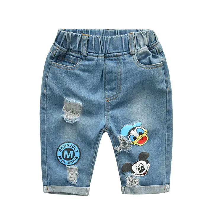 2 Pieces Children Boy Girl Clothing Set 2019 Summer Cartoon T-Shirt +Shorts Jeans Toddler Kids Clothes Outfits For 1-6Years | Детская