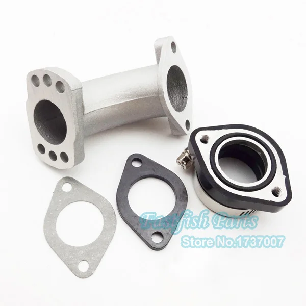 Впускной адаптер VM24 Carb Комплект прокладок с резиновой трубкой и фланцем для