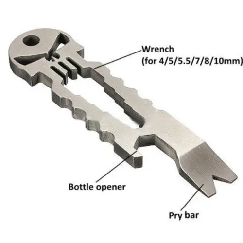 EDC Punisher Skull Multi-functional Survival Pocket Tool Keychain Self Help set | Дом и сад