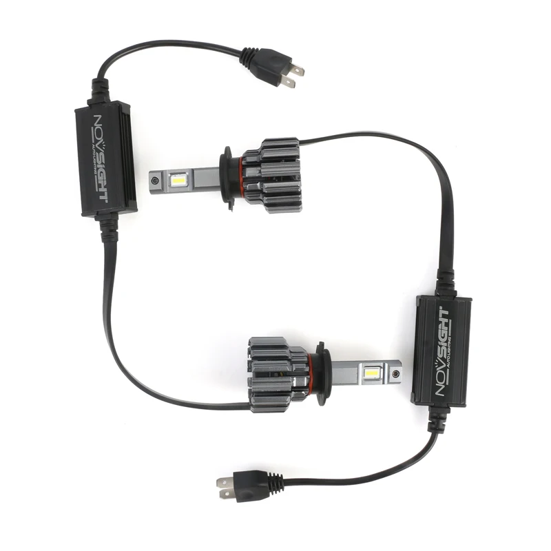 NOVSIGHT H7 светодиодный Автомобильная передняя фара H11 9005 HB3 9006 HB4 светильник лампы для авто 7200LM 90 Вт 6000 К Белый Свет 12V 24V налобный фонарь 2 шт - Испускаемый цвет: 6000 Cold White