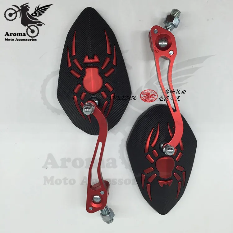 

big size mirror professional motorcycle Accessories 10mm 8mm motorbike rearview mirror for yamaha suzuki kawasaki Ducati KTM red