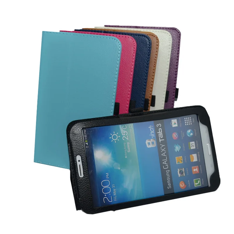 Мягкая личи шаблон Кожаный чехол подставка для Samsung Galaxy Tab 3 8 0 T310 T311 SM 8&quot|Чехлы