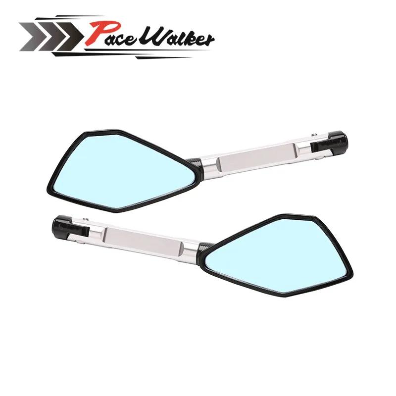PACEWALKER CNC Aluminum Motorcycle pentagon long Rearview Side Mirror for HONDA R1 R3 R6 FZ6 GSXR600 750 1000 NINJA250 Z750 Z800|motorcycle parts