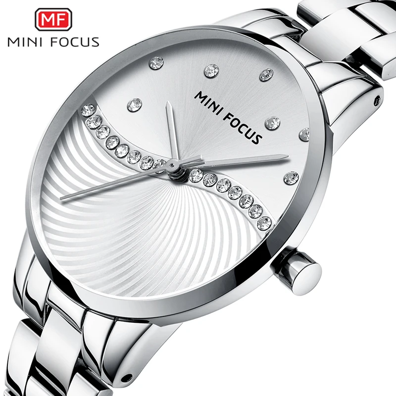 Новинка 2019 модные роскошные Брендовые женские наручные часы серебристые