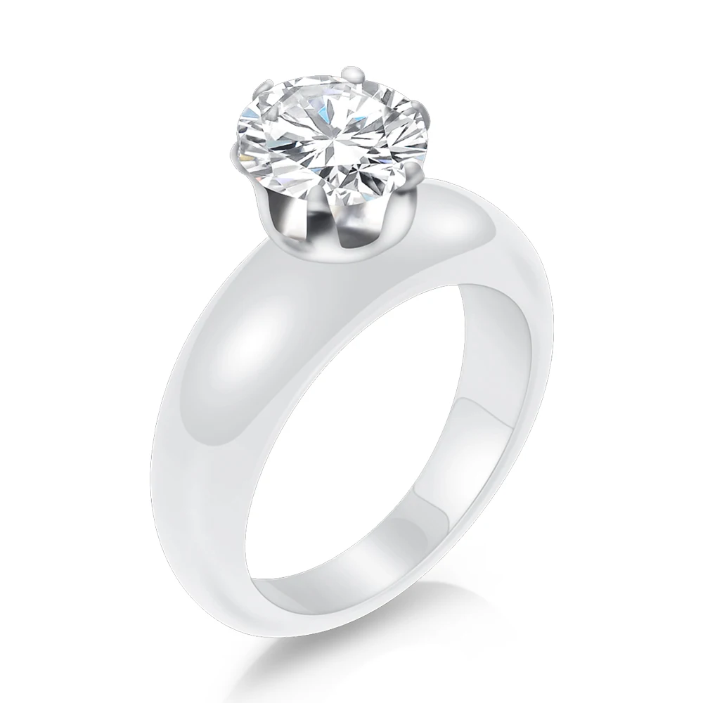 Wholesale Wedding Engagement Round Ring Black And White Color Cubic Zirconia for Women Gift | Украшения и аксессуары