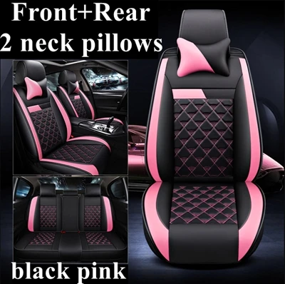black pink Comfort Передний+ задний полный комплект крышка сиденье автомобиля для Toyota RAV4 ЧР для Avensis Camry 4runner Reiz Land Cruiser AVALON Королла автомобильные аксессуары - Название цвета: black pink Comfort