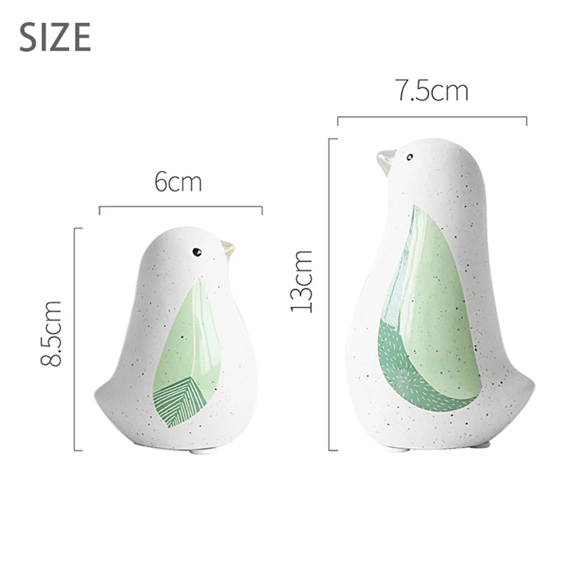 Керамические фигурки для маленьких птиц 4 шт./лот фарфоровые статуи животных