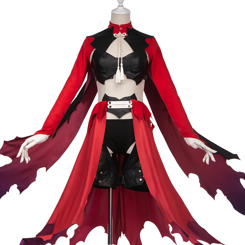 В наличии Fate/kaleid liner Illyasviel Von Einzbern Карнавальный Костюм Черное великолепное платье