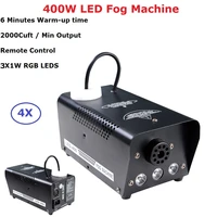 4xlot high quality led rgb color 400w wireless remote control smoke machine dj disco fogger machine for stage effect lights