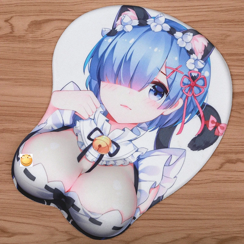 FFFAS "Re: Zero" Rem Ram аниме 3D ягодицы игровой коврик для мыши с подставкой для запястья Силиконовый Гель Заполненный путь ткань большой размер