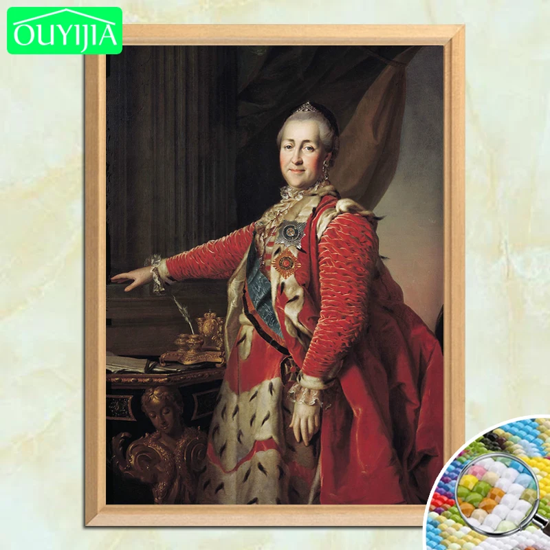 Tsarina Catherine II старомодный 5D DIY Алмазная картина полностью квадратная вышивка из